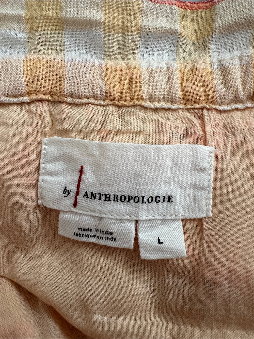 Anthropologie White and Orange Floral Eyelet Tank Top - Picture 2 of 3